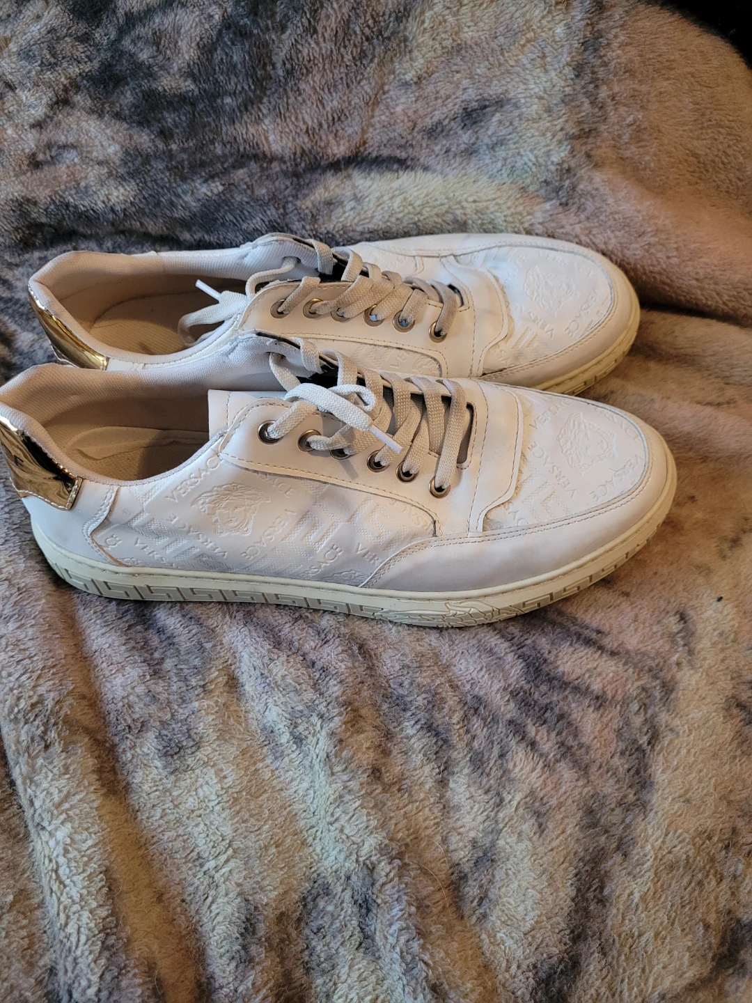 Versace White Leather Sneakers - Size 43 - photo 2
