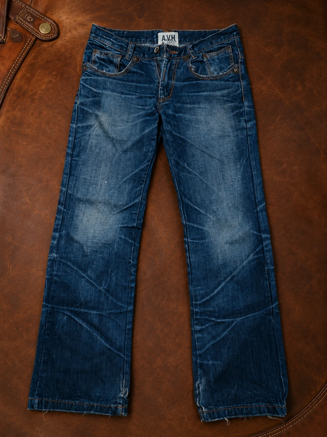 A.V.H Vintage Denim Jeans - Premium Korean Brand - [Size32]