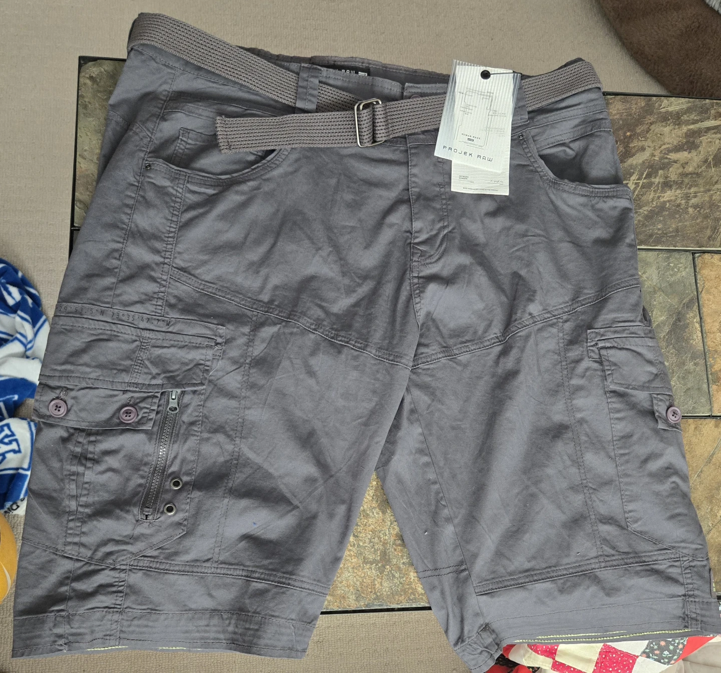 Men's Projek Raw casual cargo shorts.  Size 44.  BNWT.
