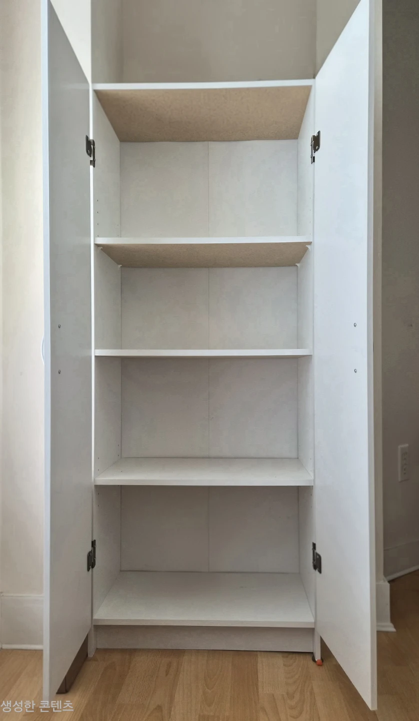 White Storage Cabinet with Double Doors - photo 2