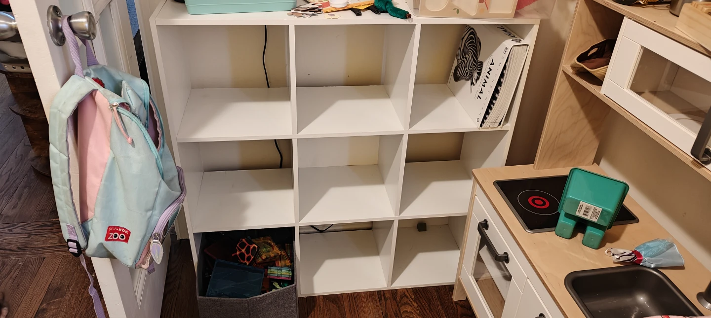 12 Cube White Storage Shelf - photo 2