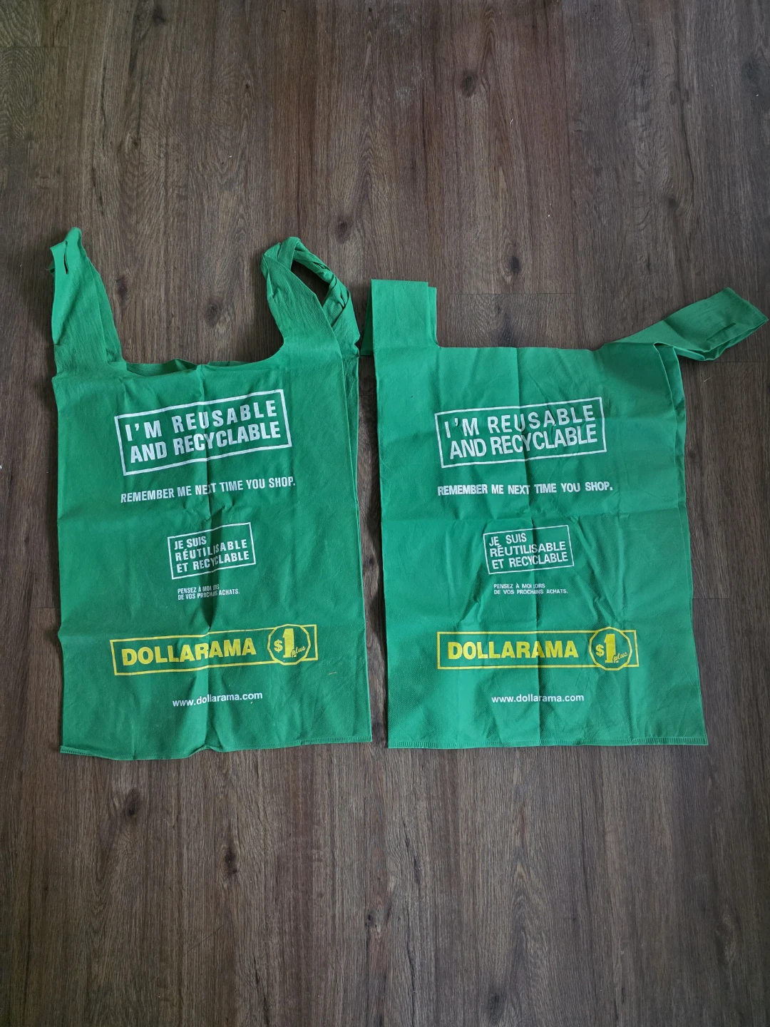 Dollarama Reusable Shopping Bags (Set of 2)