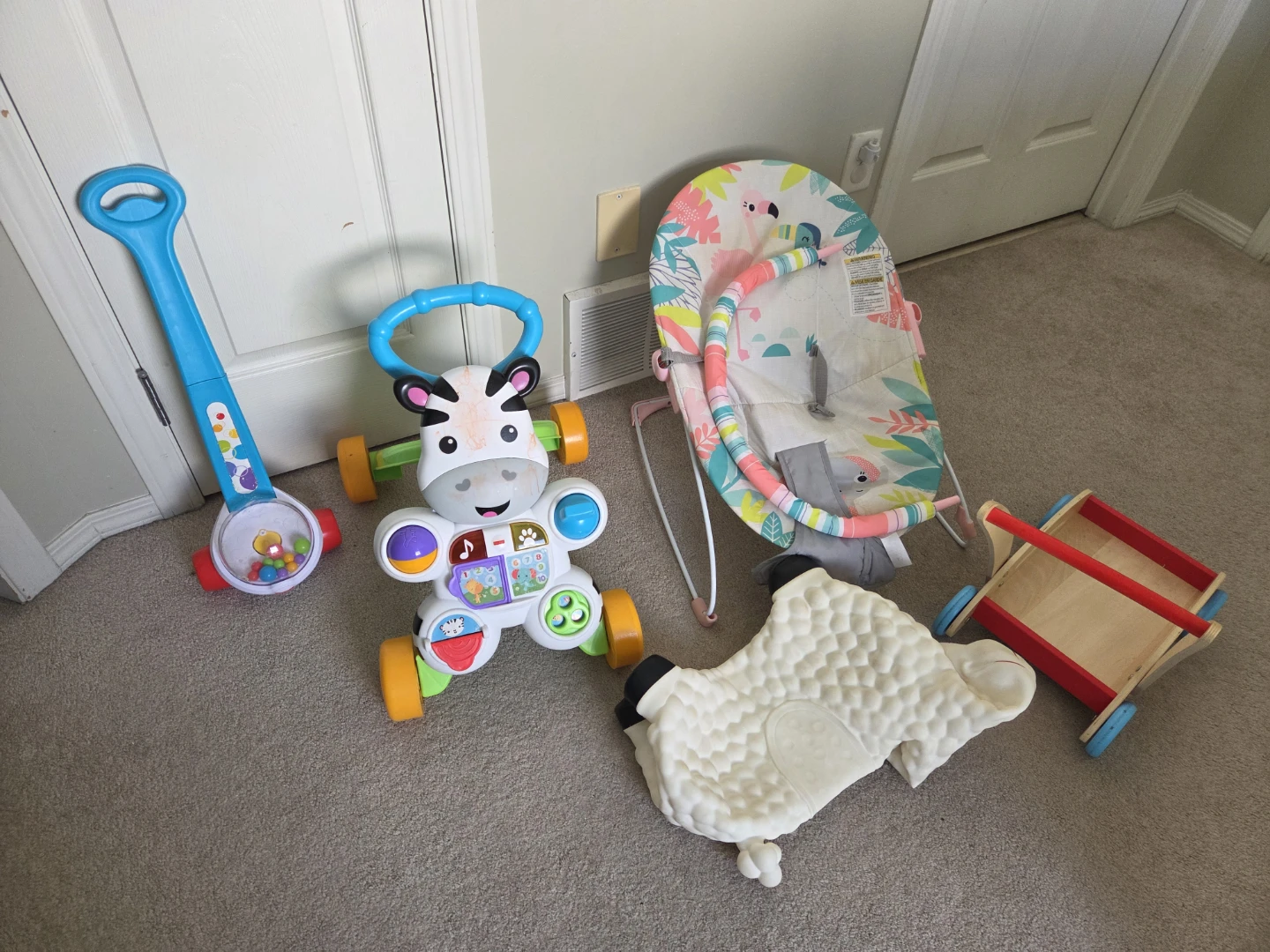 Fisher-Price Learn With Me Zebra Walker and Baby Bouncer - photo 2