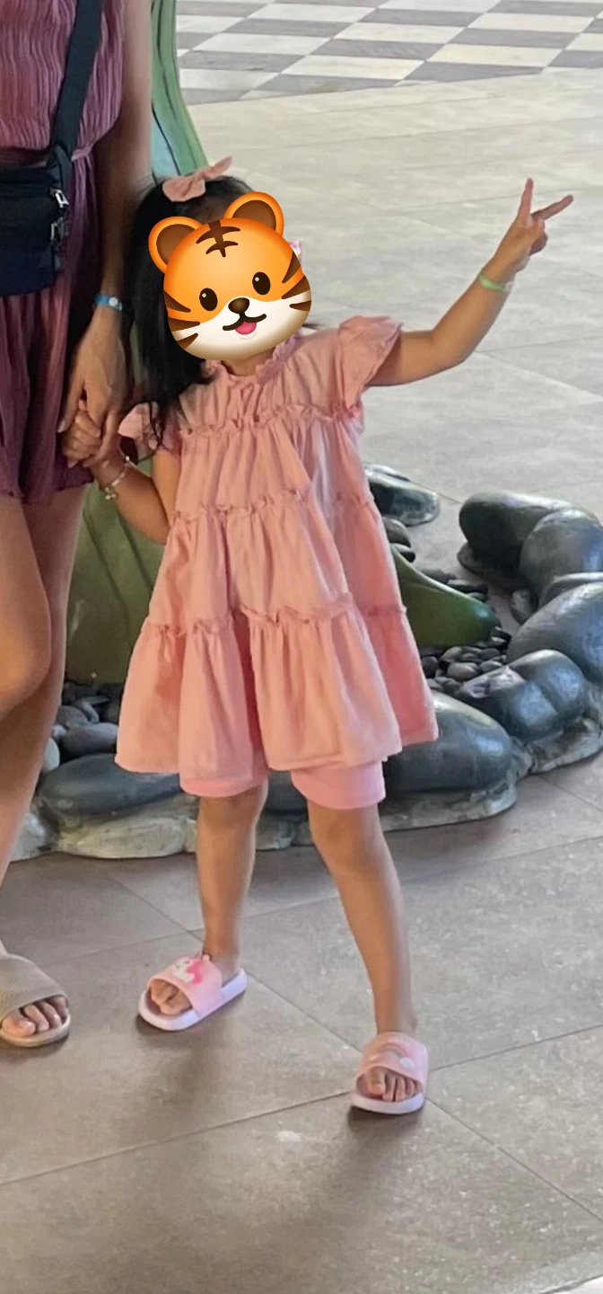 Pink Tiered toddler Dress - Size 90 - photo 3