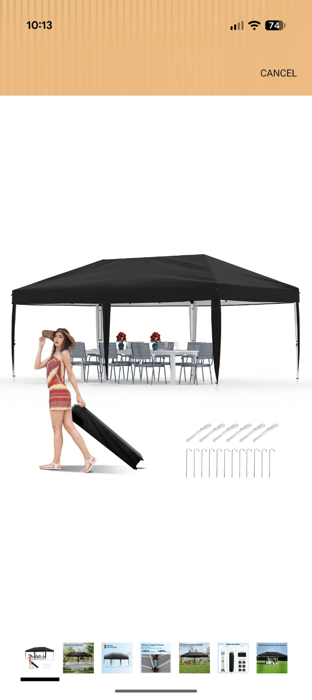 Black Pop-Up Canopy Tent
