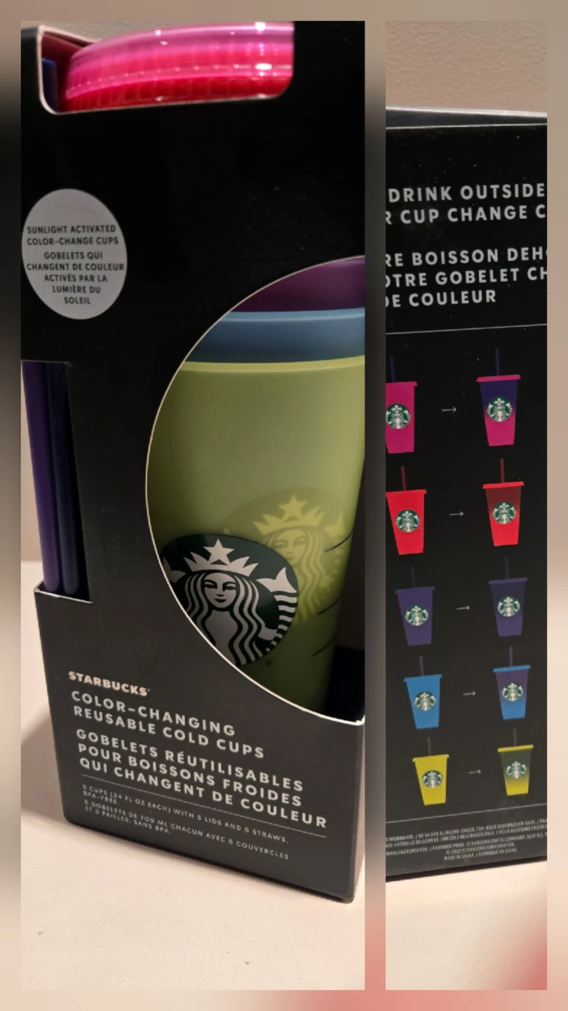 Starbucks Color-Changing Reusable Cold Cups (Set of 5)