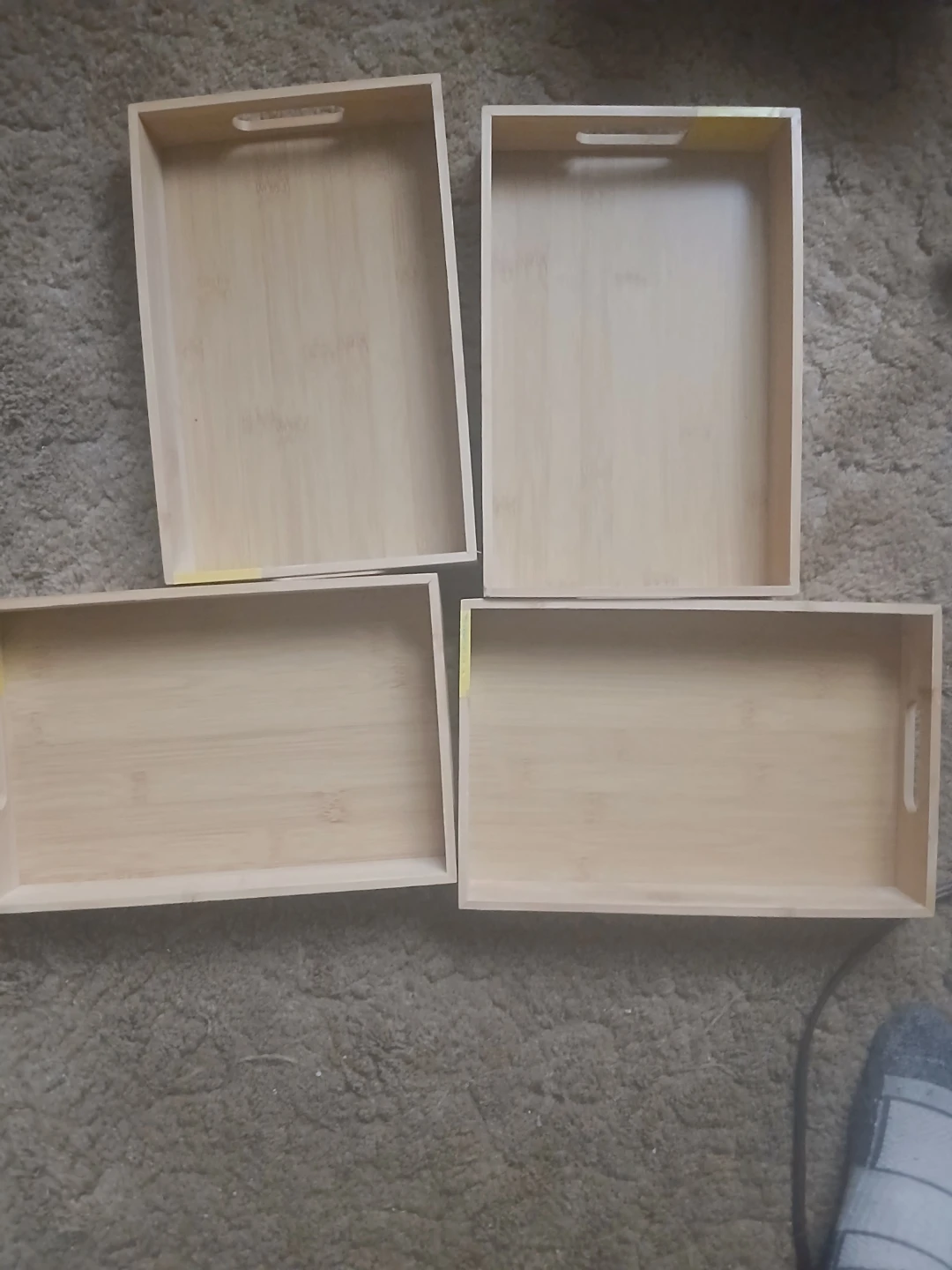 Bamboo Serving Tray Set
