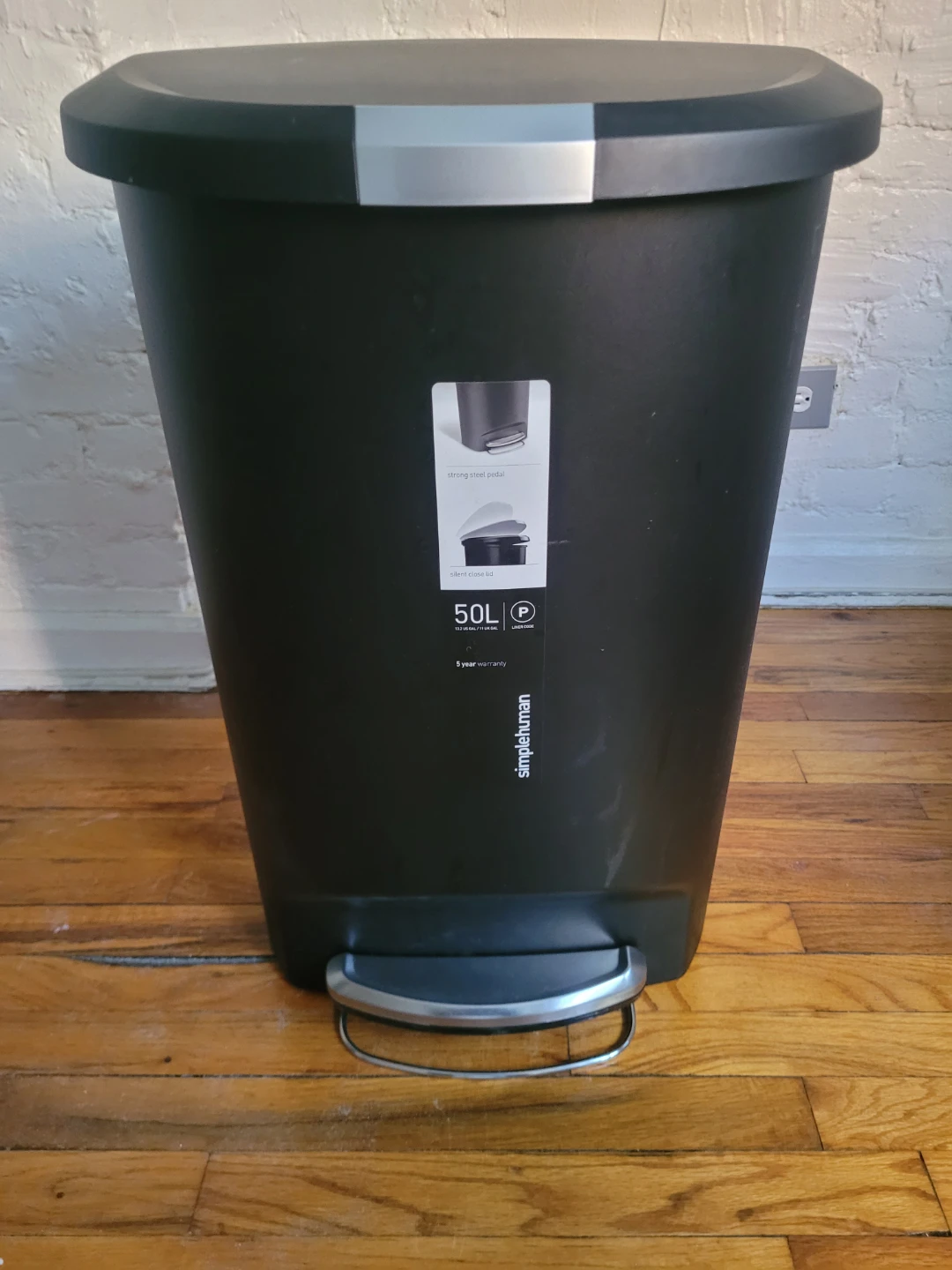 Simplehuman 50L Stainless Steel Step Trash Can