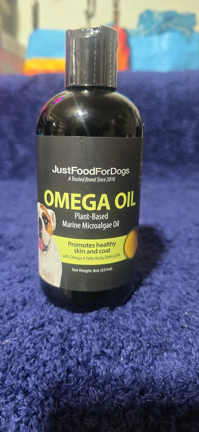 JustFoodForDogs Omega Oil - Plant-Based Microalgae Oil 8oz