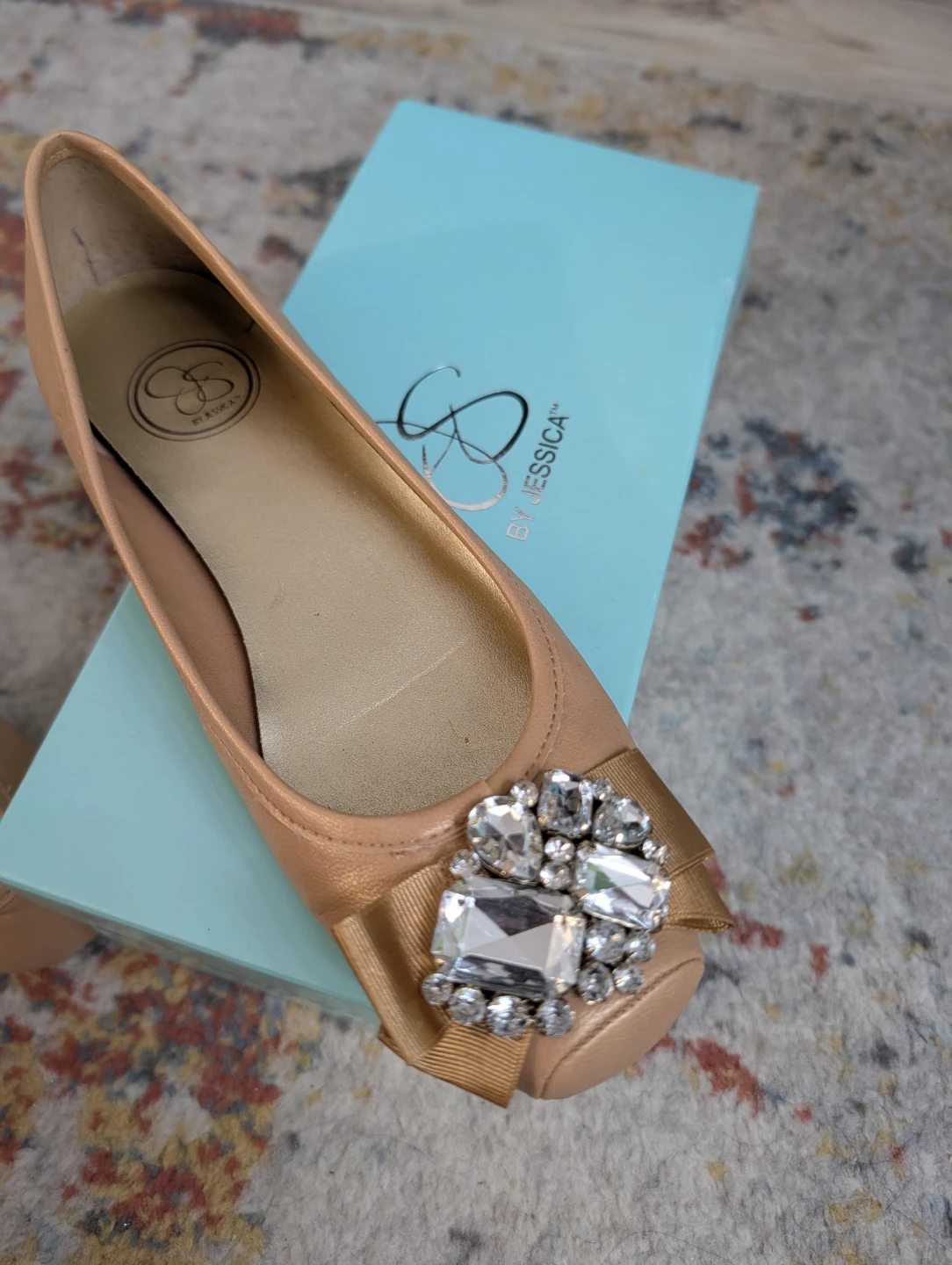 Jessica Simpson Embellished Ballet Flats Size 6.5M - photo 2