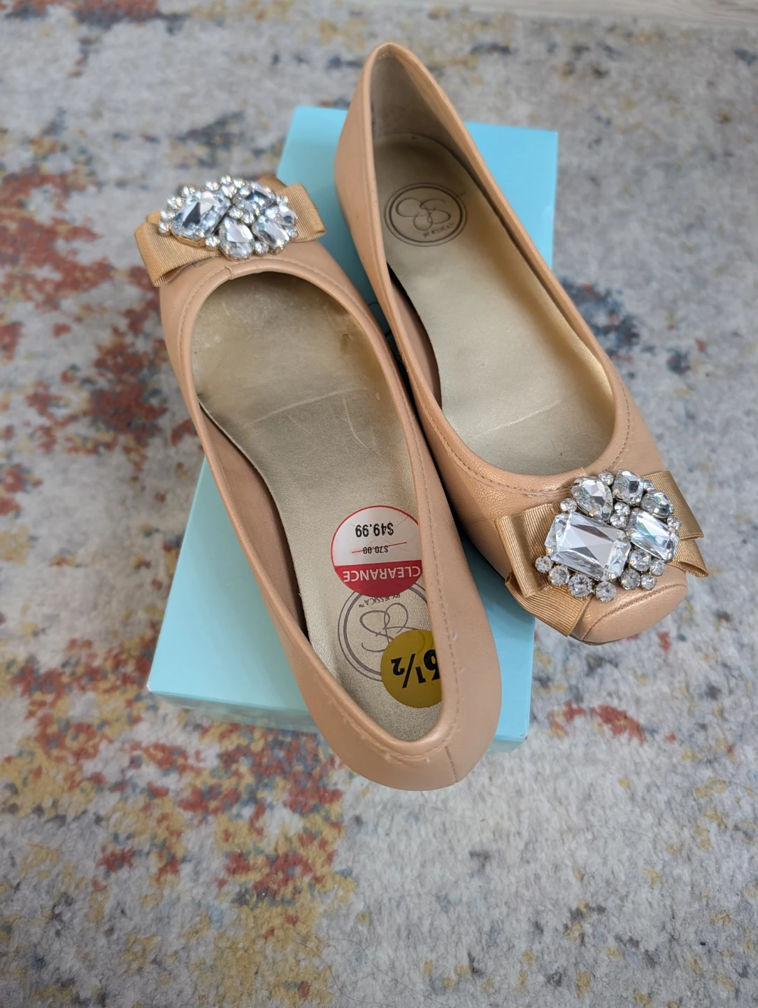 Jessica Simpson Embellished Ballet Flats Size 6.5M - photo 3