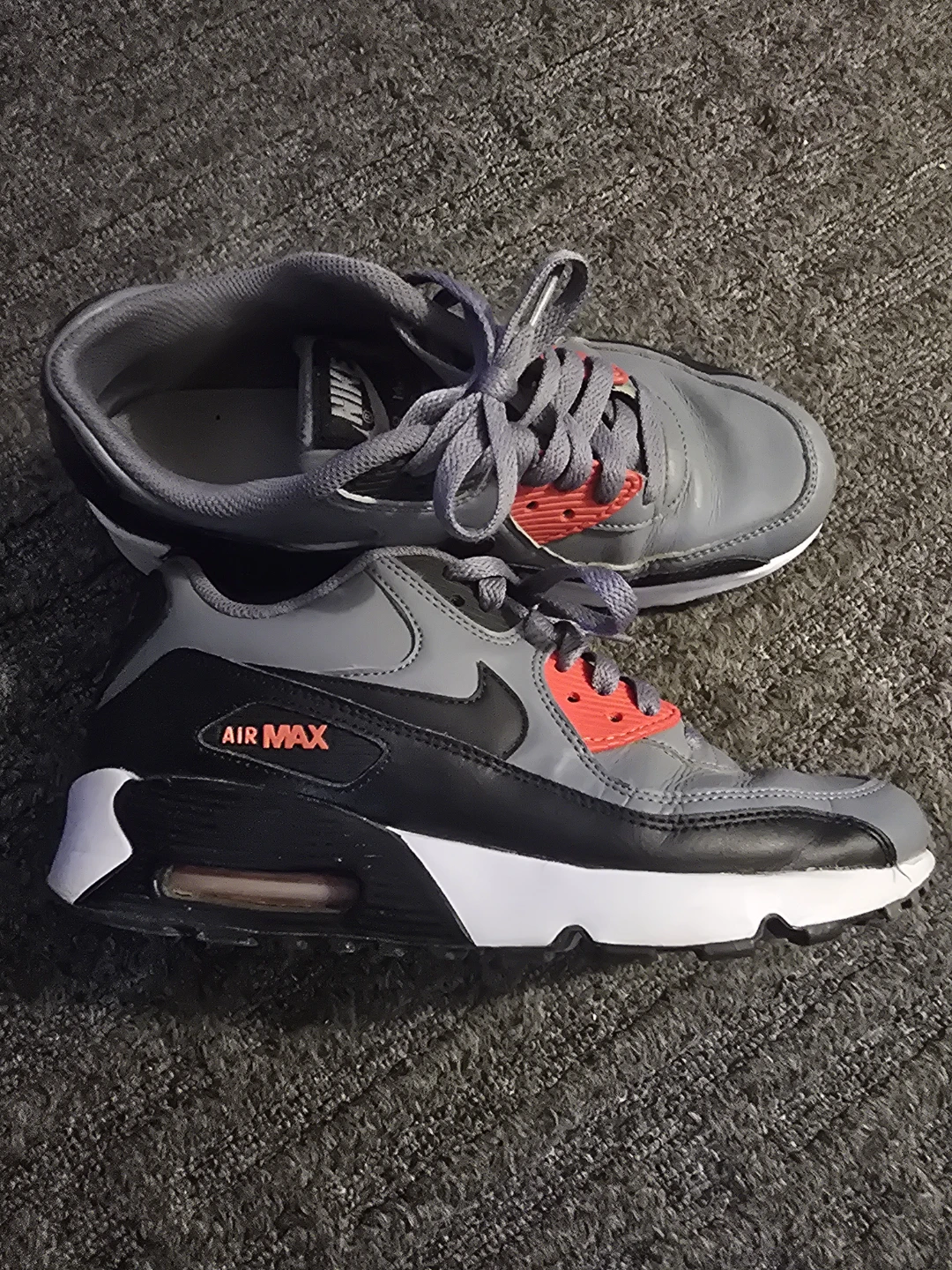 Nike Air Max 90 RED BLACK GREY WHITE - photo 2