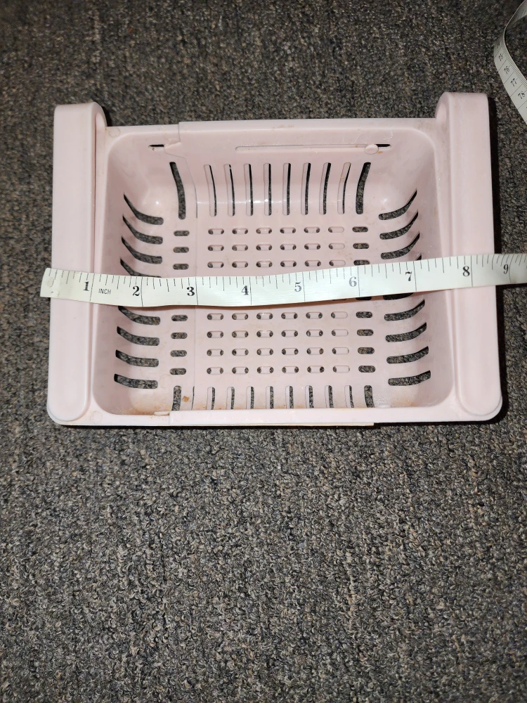 Pink Plastic Refrigerator Storage Basket - photo 2