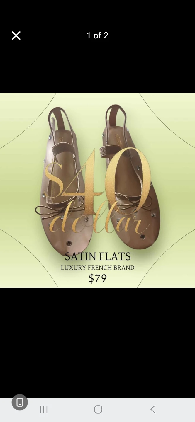Luxury French Brand Satin Flats