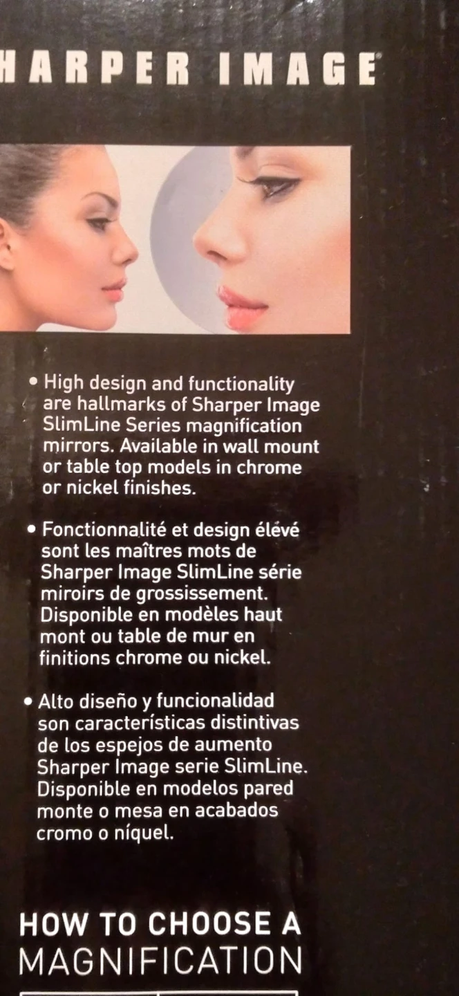 Sharper Image SlimLine Series 8X LED Lighted Wall Mount Mirror - photo 2