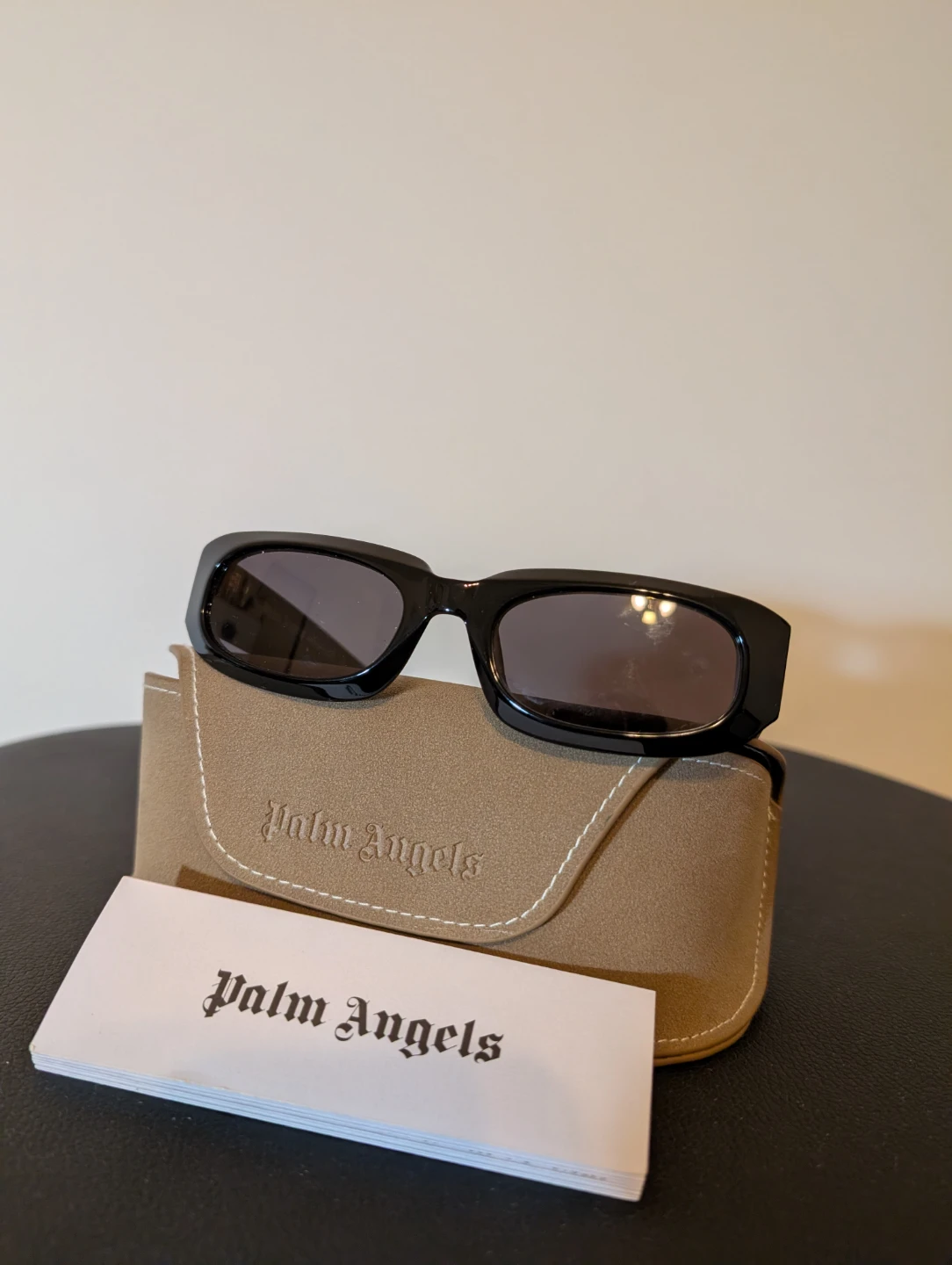 Palm Angels Black Rectangular Sunglasses