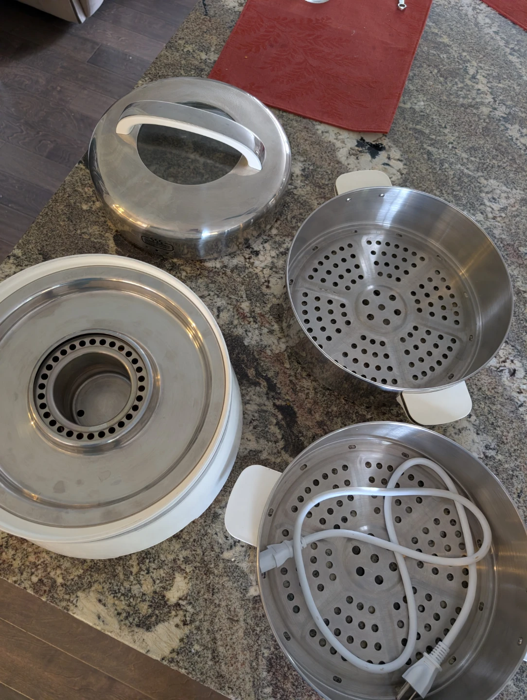 Cuisine Steamer Electric Food Steamer 3-Tier Stackable Baskets