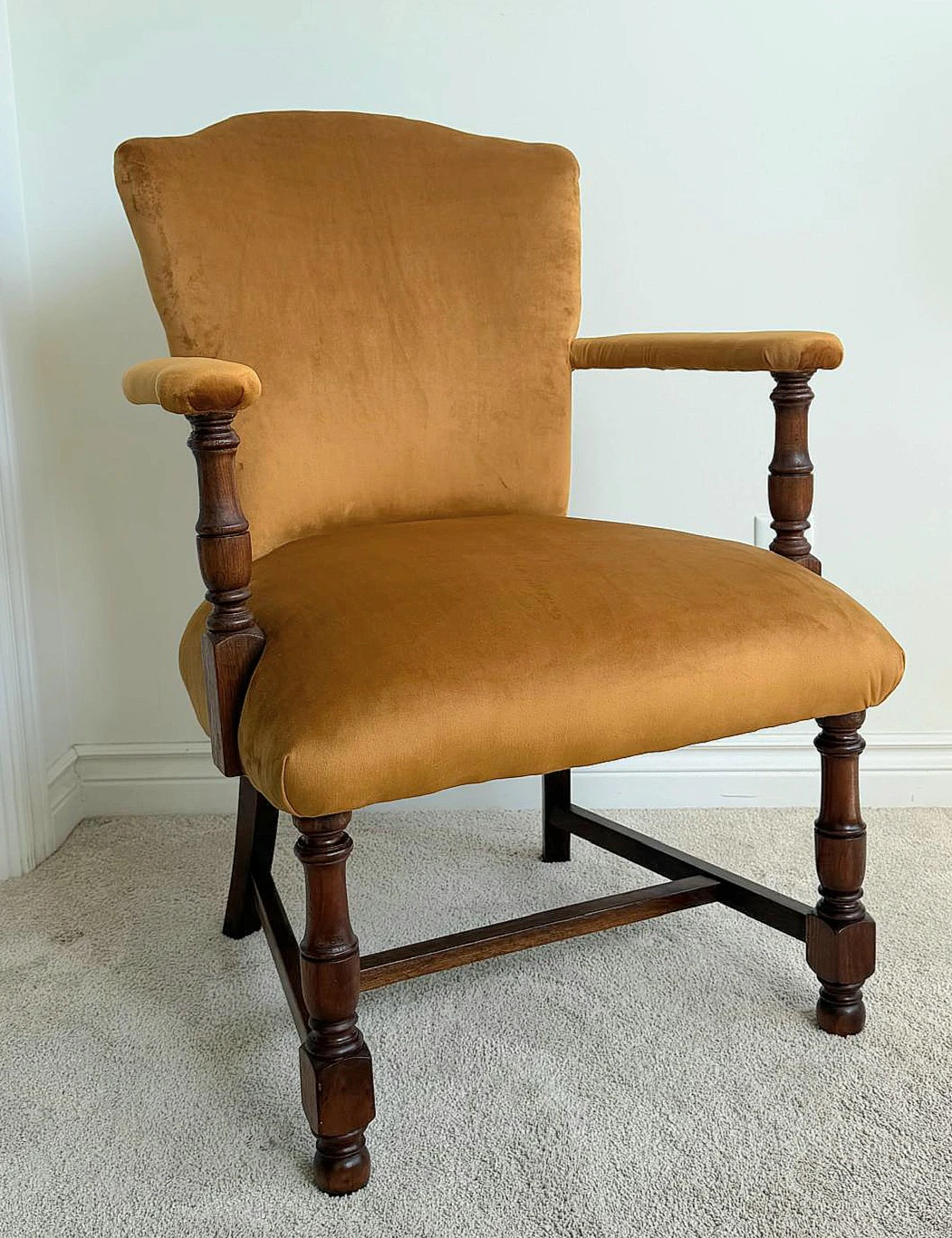 Vintage 1940s H. Krug Banker's Armchair