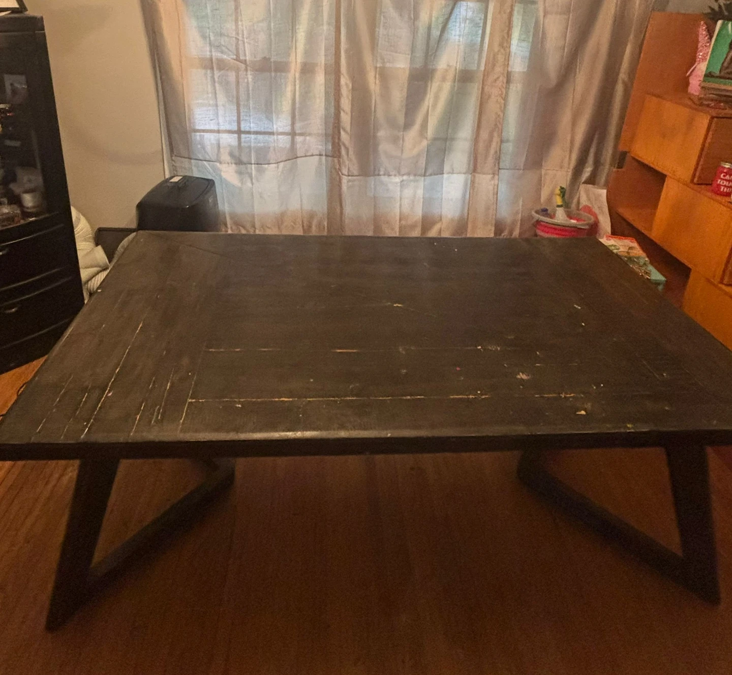 Dark Wood Barndoor Dining Table - photo 2