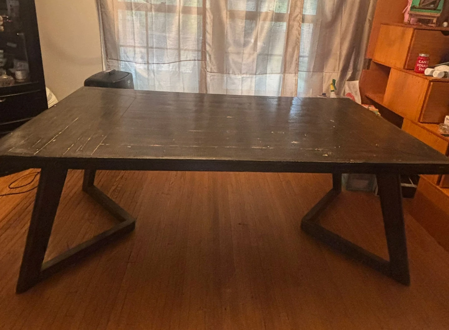 Dark Wood Barndoor Dining Table - photo 3