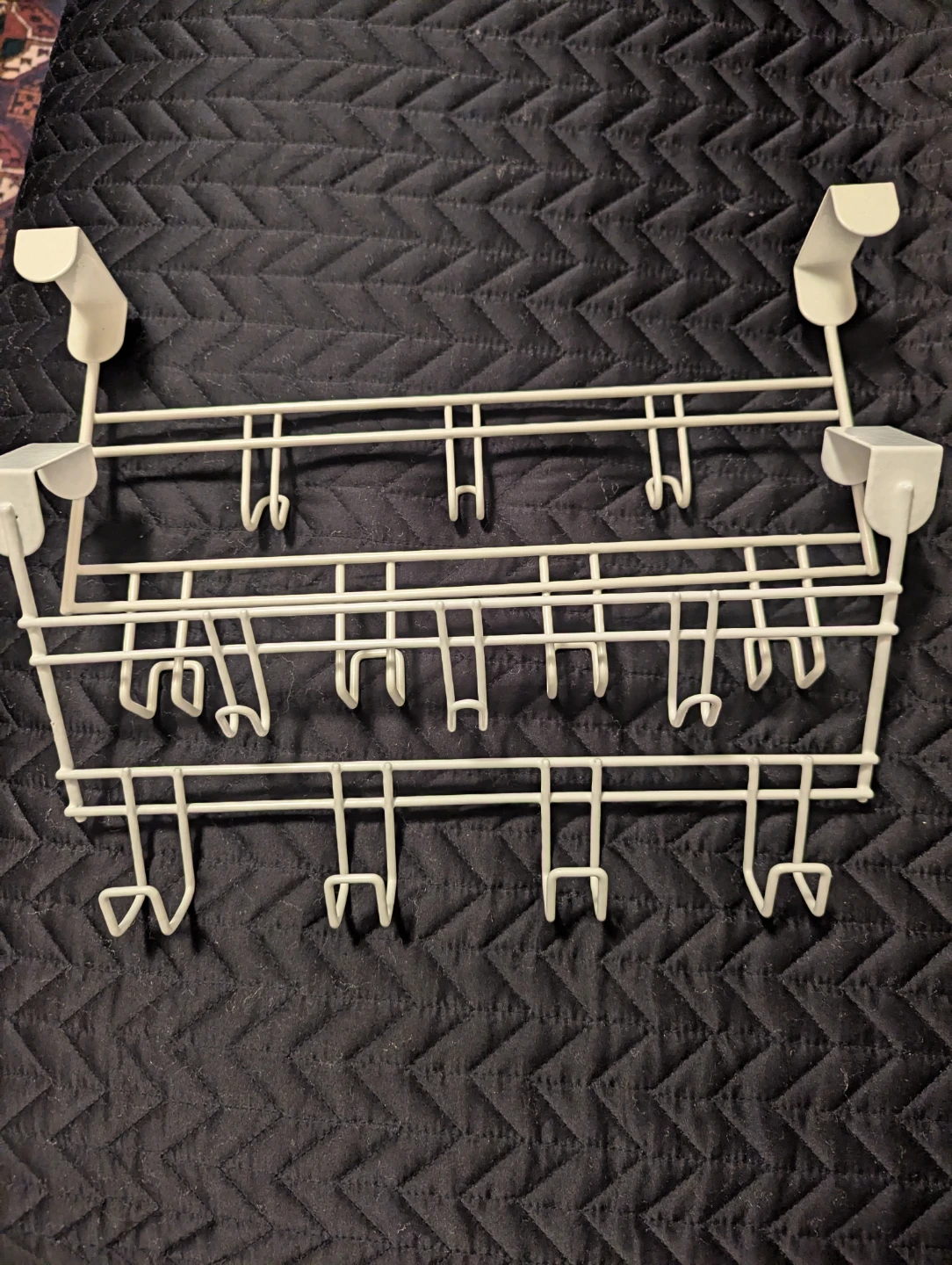 3 Small Plastic Bins, 2 Door Hooks - photo 2
