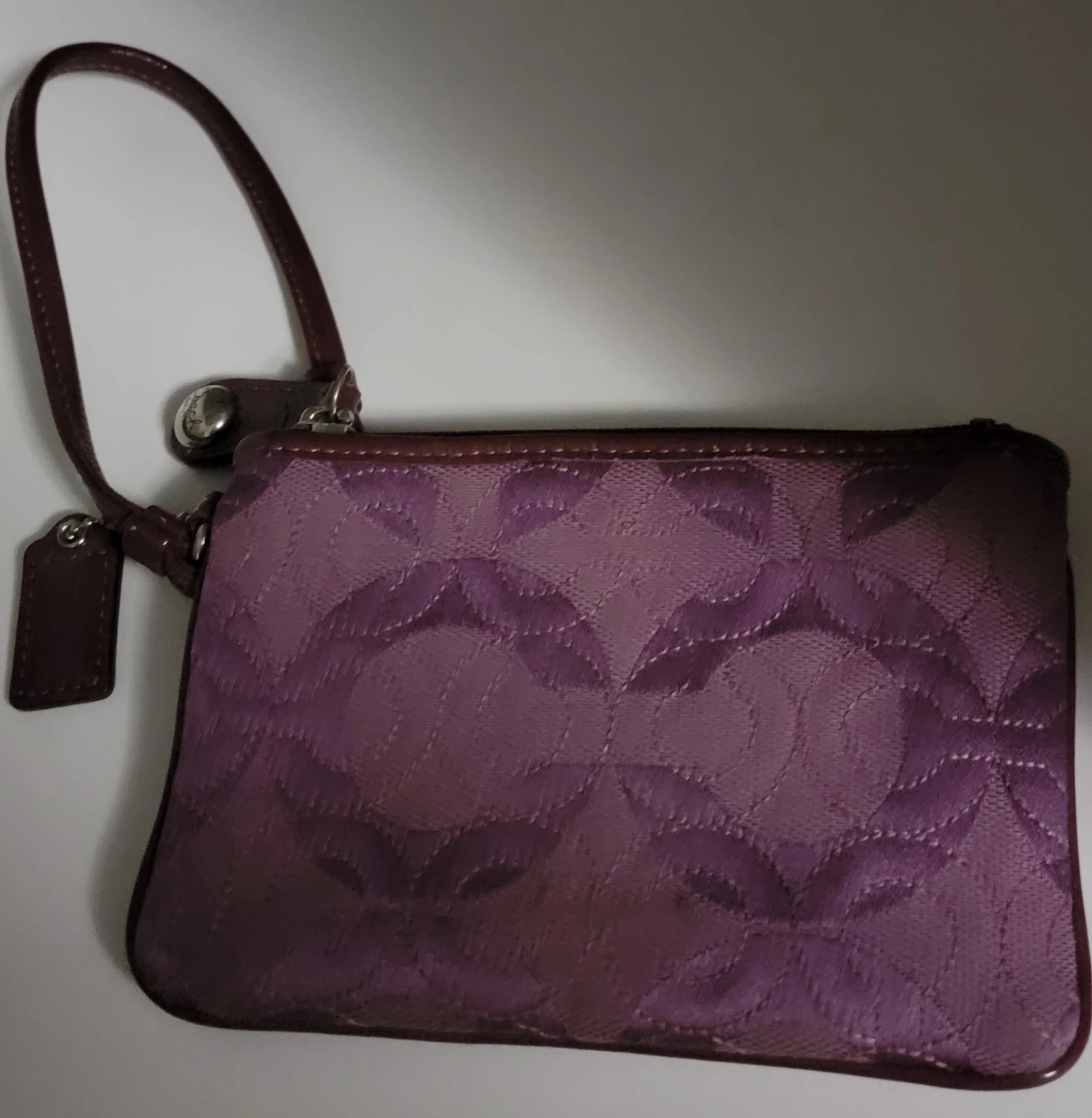 Coach Wristlet Purple Signature C Pouch - photo 2