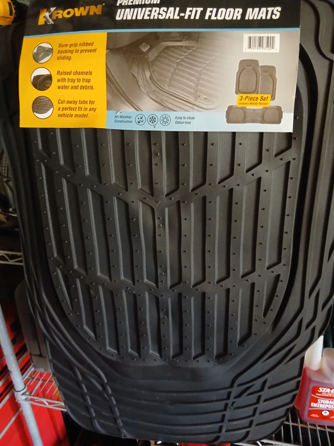 Krown Premium Universal-Fit 3-Piece Floor Mats Set