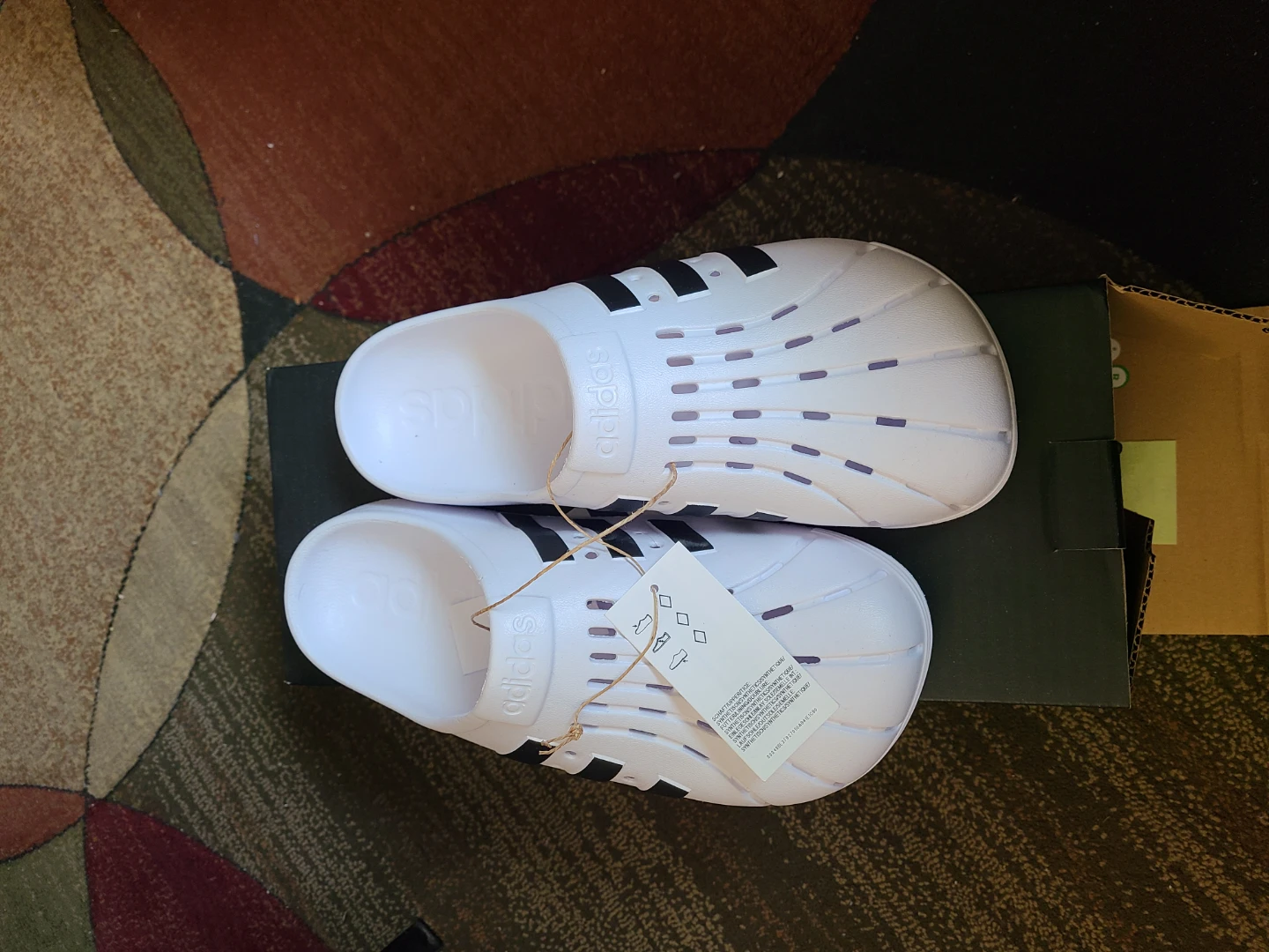 Adidas Adilette Clog White Size 9