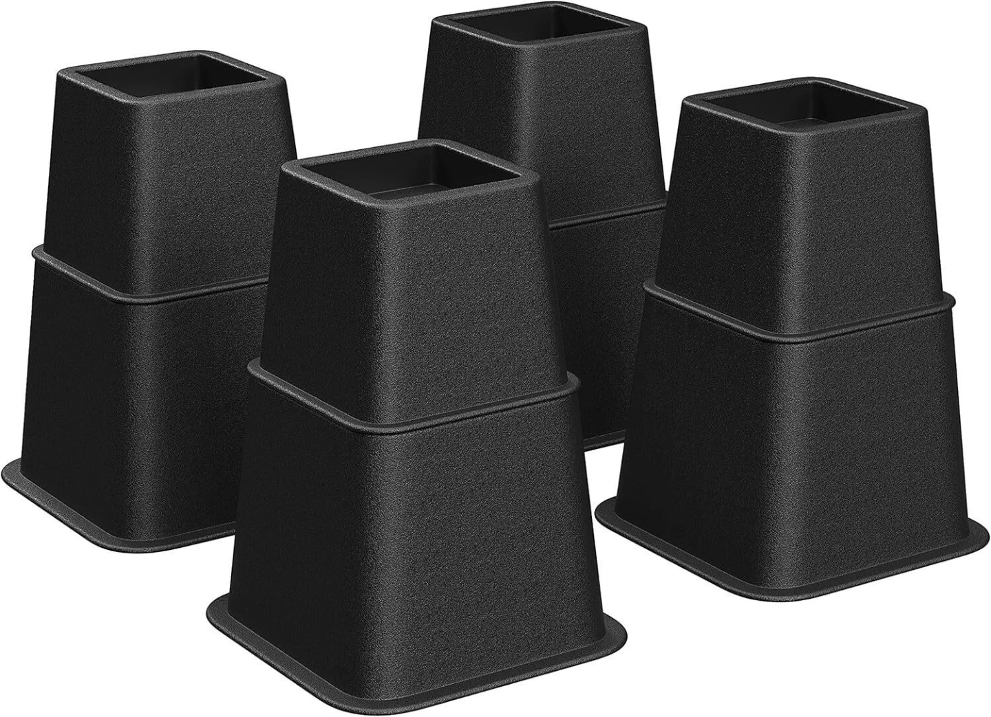Set of 4 Black Furniture Risers (S & M Sizes)