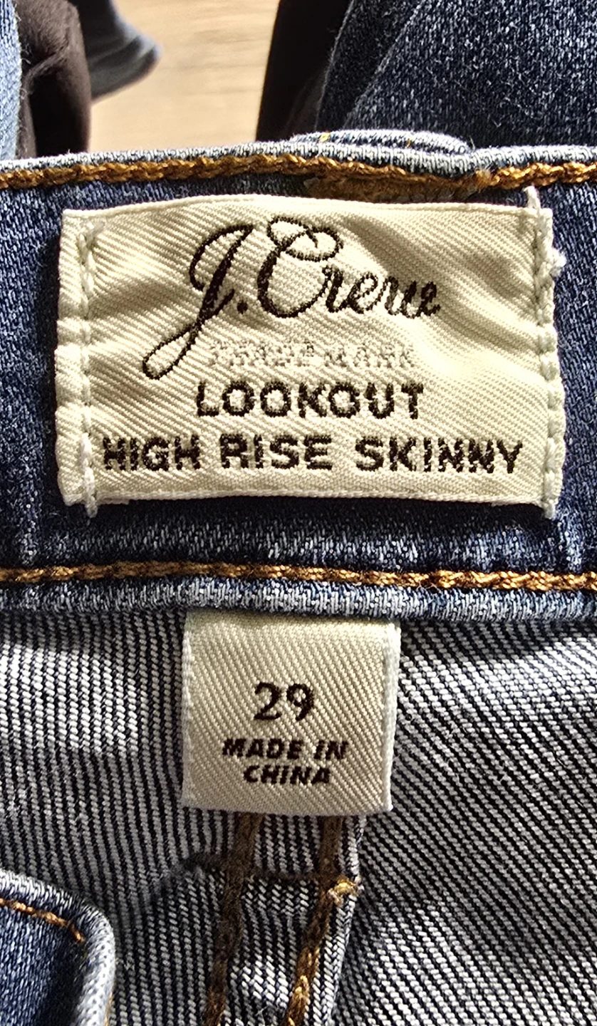 J. Crew Lookout High Rise Skinny Jeans Size 29 - photo 2
