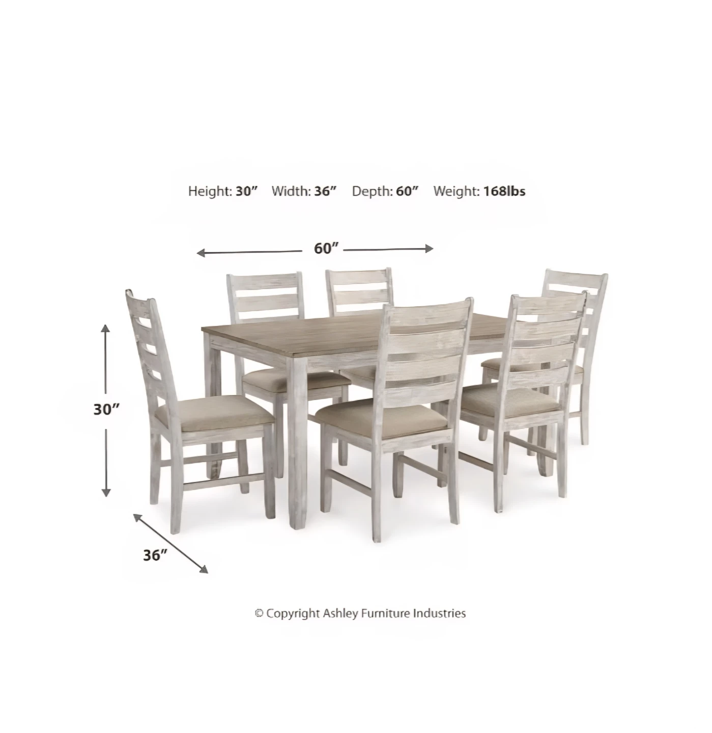 6-Piece Dining Set - Table & 6 Chairs - photo 2