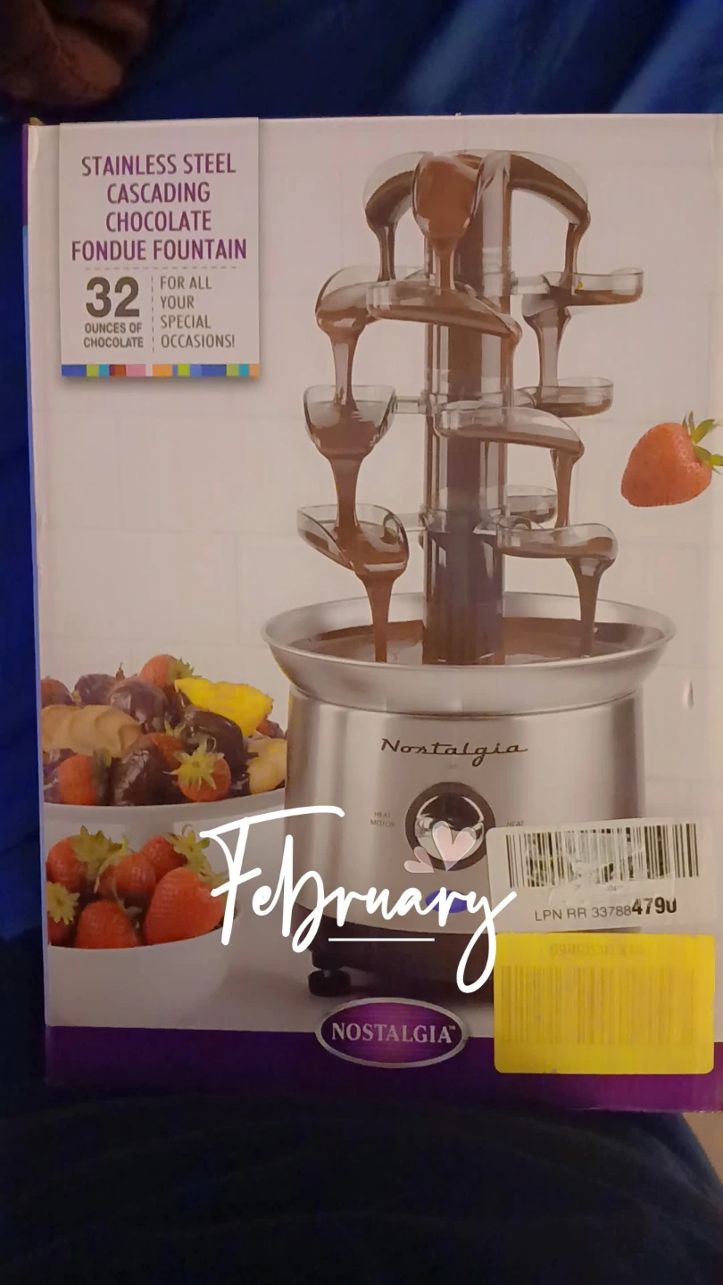 Nostalgia Stainless Steel Chocolate Fondue Fountain