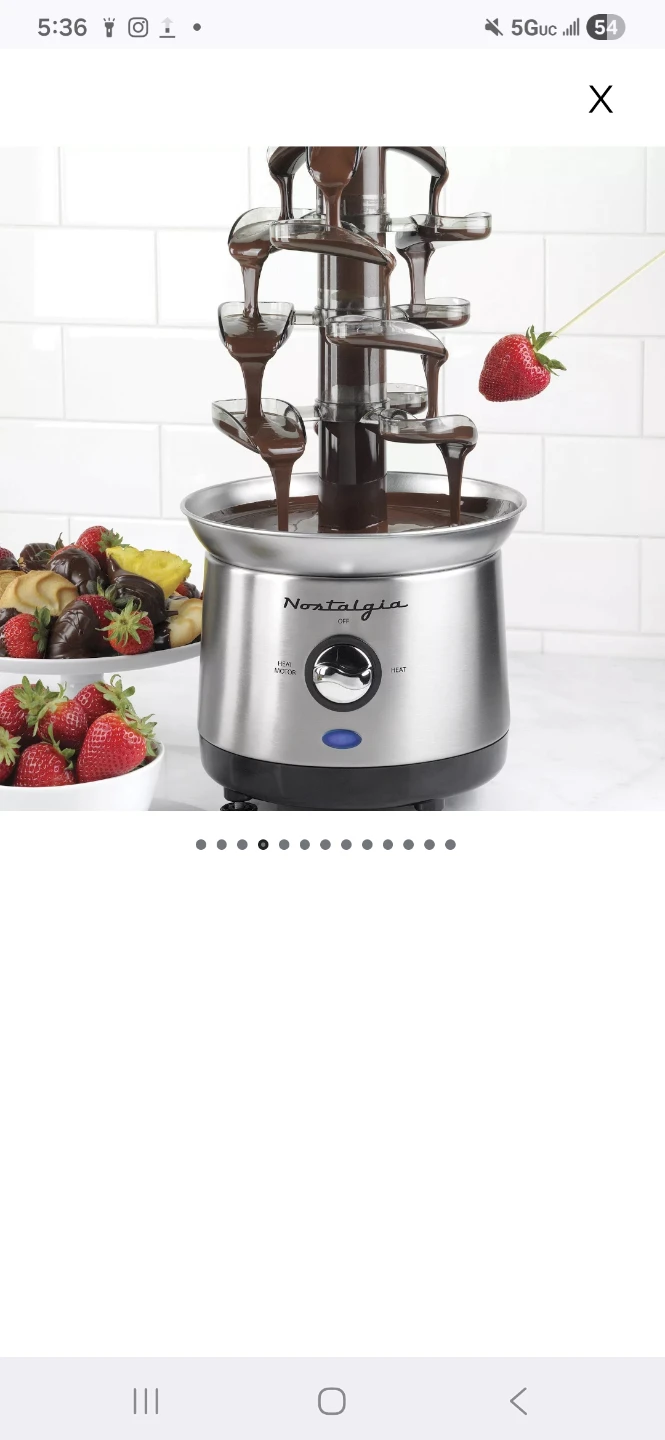Nostalgia Stainless Steel Chocolate Fondue Fountain - photo 4