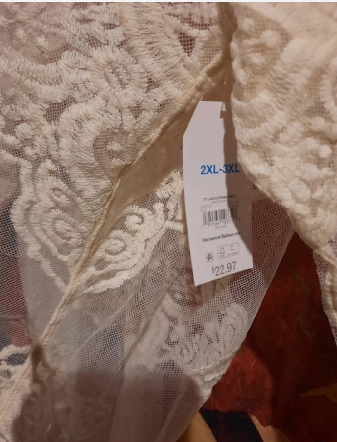 NWT Cream Lace Embroidery Kimono Cover-Up 2XL-3XL - photo 3