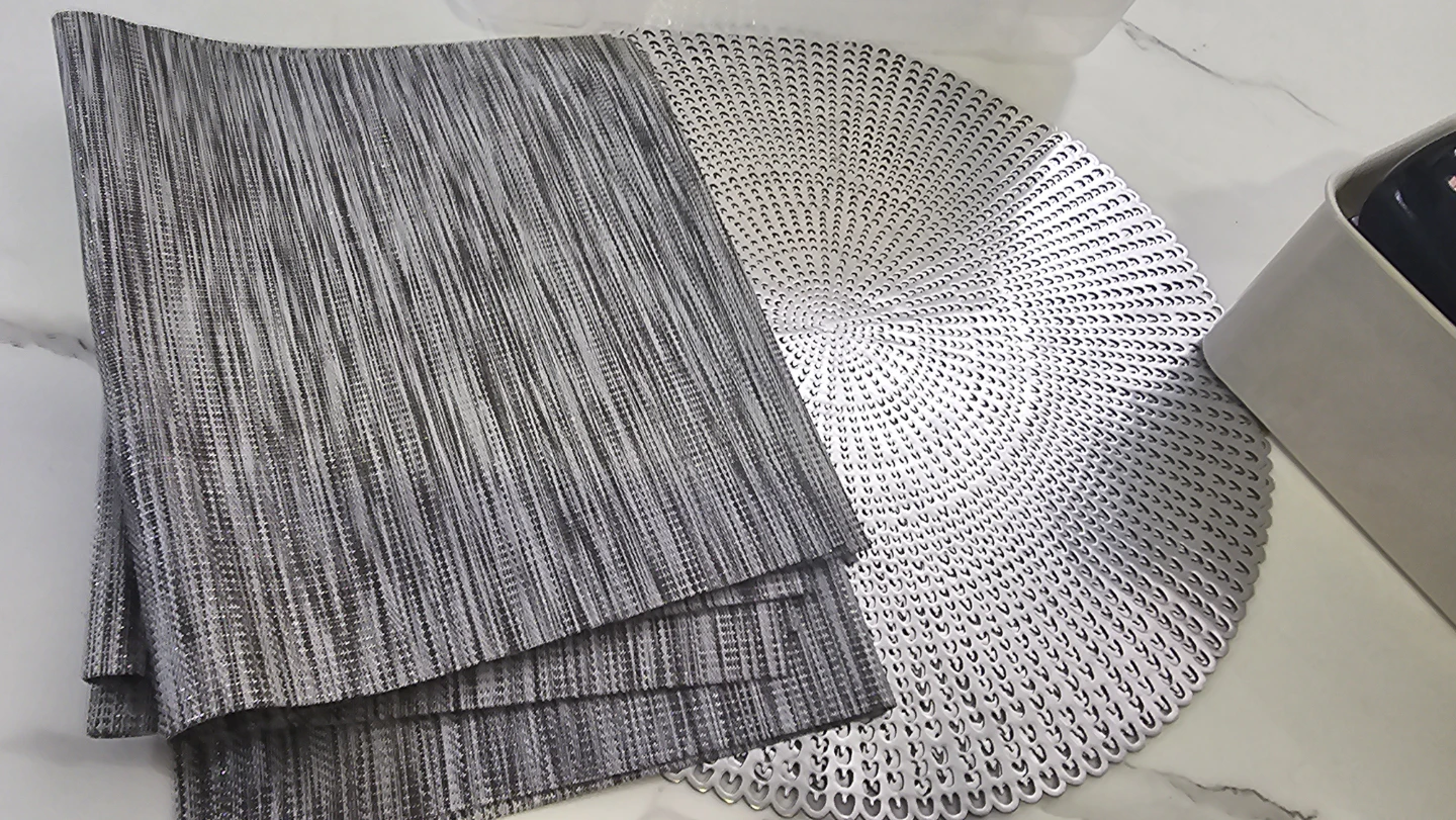 Set of 8 grey Placemats and storage boxes and decorative plants - photo 4