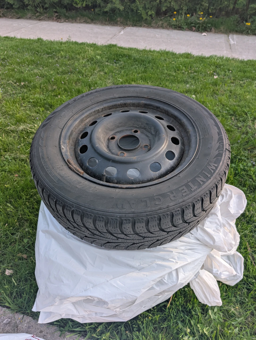 15" Nissan Steel Rims with Tires (185/65R15) – Set of 4