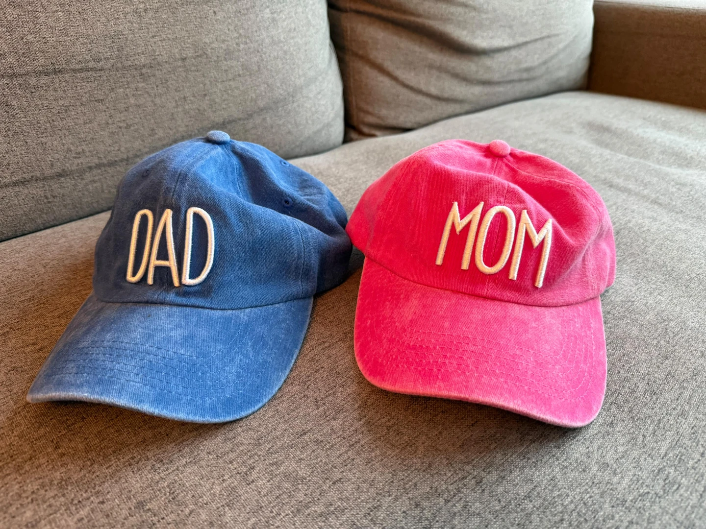 Mom & Dad Embroidered Baseball Caps