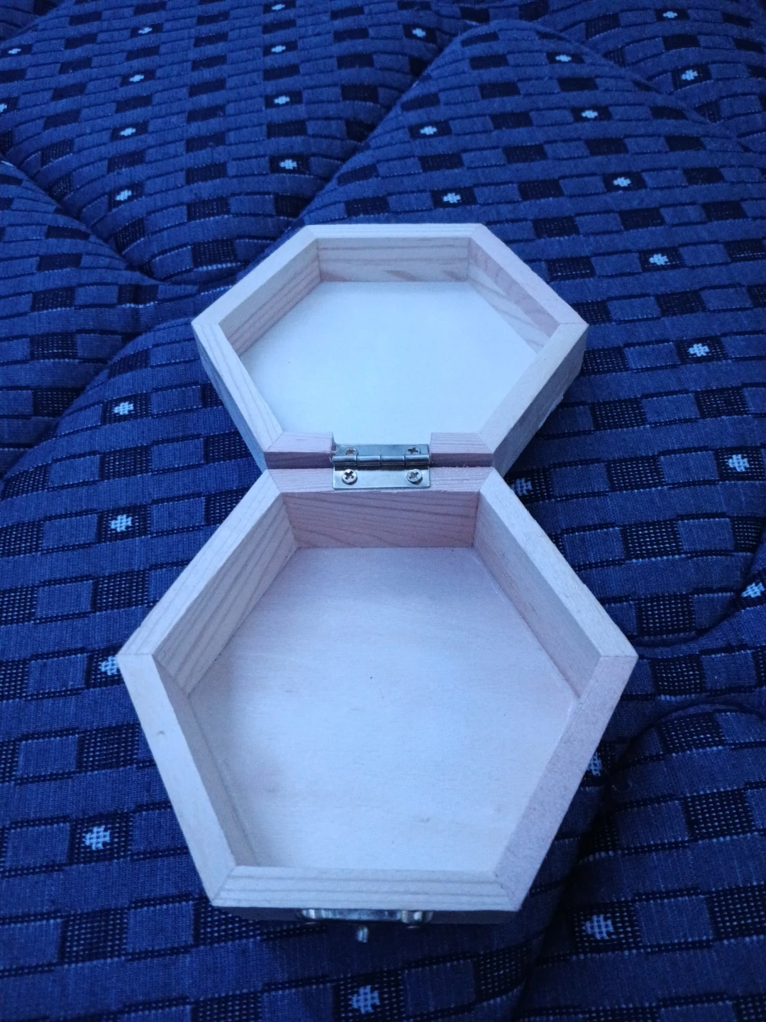 Hexagon Wooden Keepsake Box - photo 2