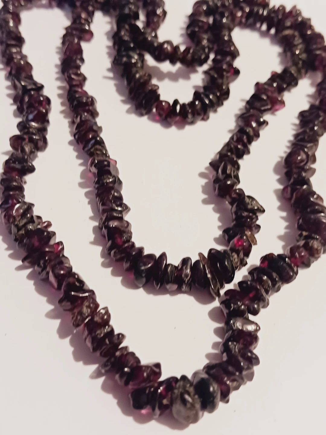 Genuine Garnet Gemstone Beaded Necklace - photo 2