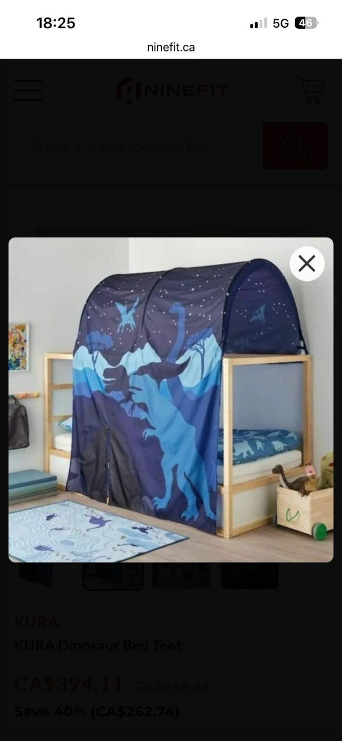 KURA Bed Tent - Dinosaur or Ocean Animals Pattern - photo 3