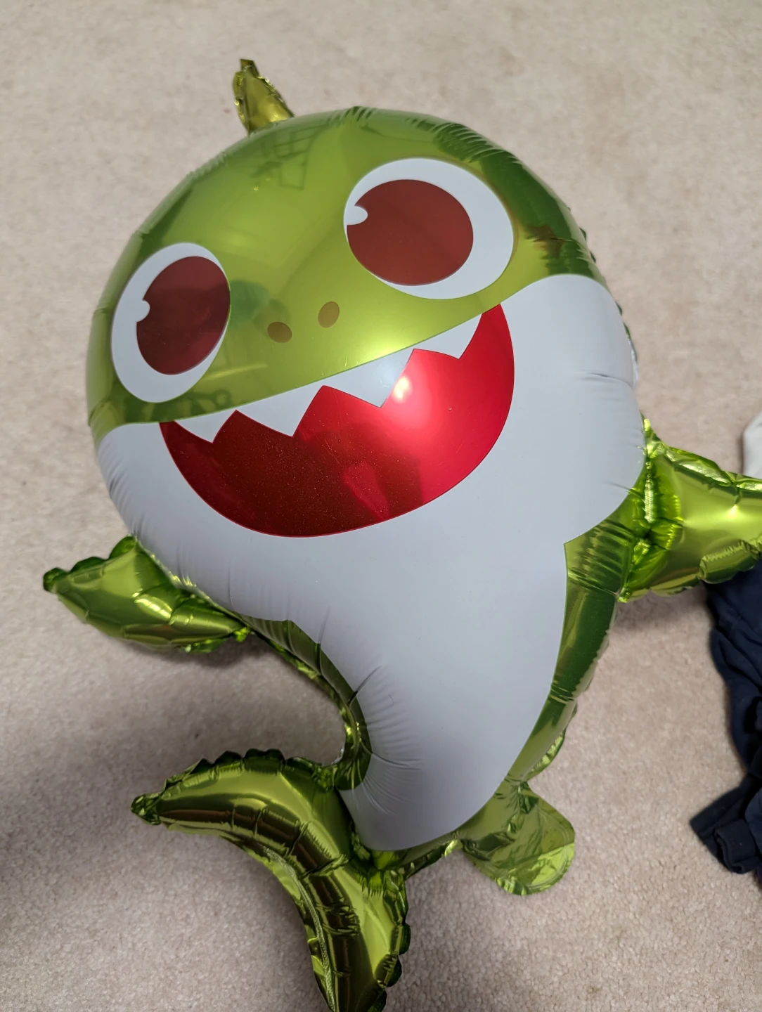 15" Baby Shark Foil Balloon – Green – Still Perfectly Inflated!