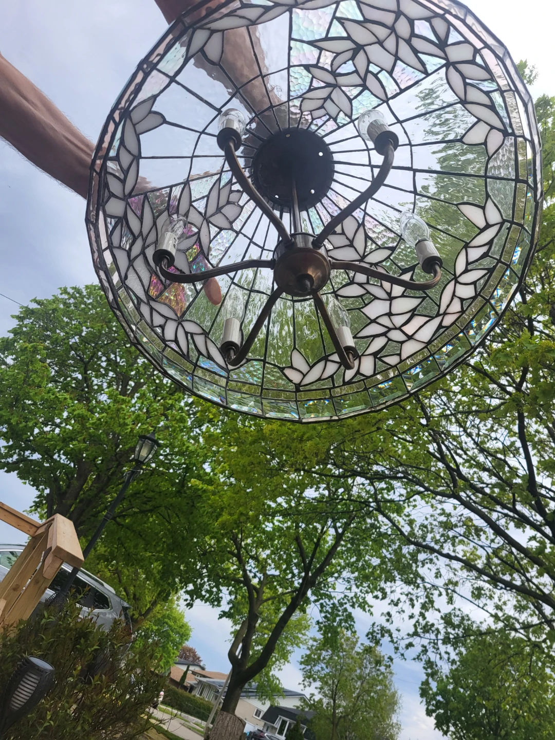 Stained Glass Pendant Light Fixture - photo 2