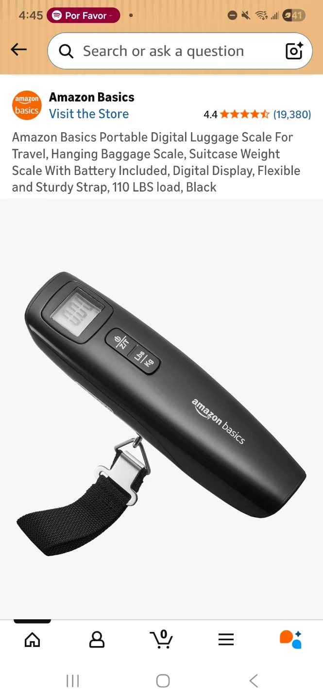 Amazon Basics Portable Digital Luggage Scale - photo 2