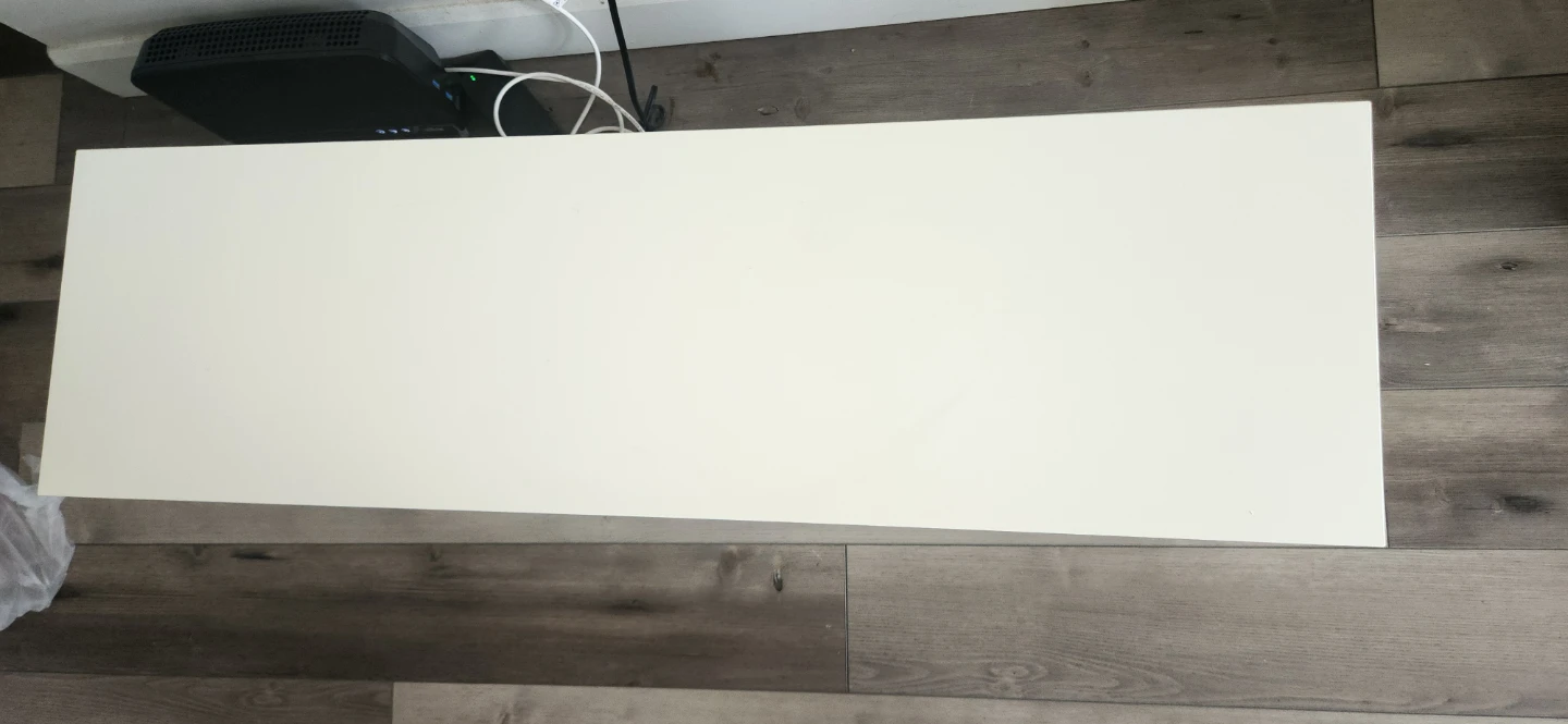 Ikea White 2-Shelf Side Table / TV Stand - photo 2
