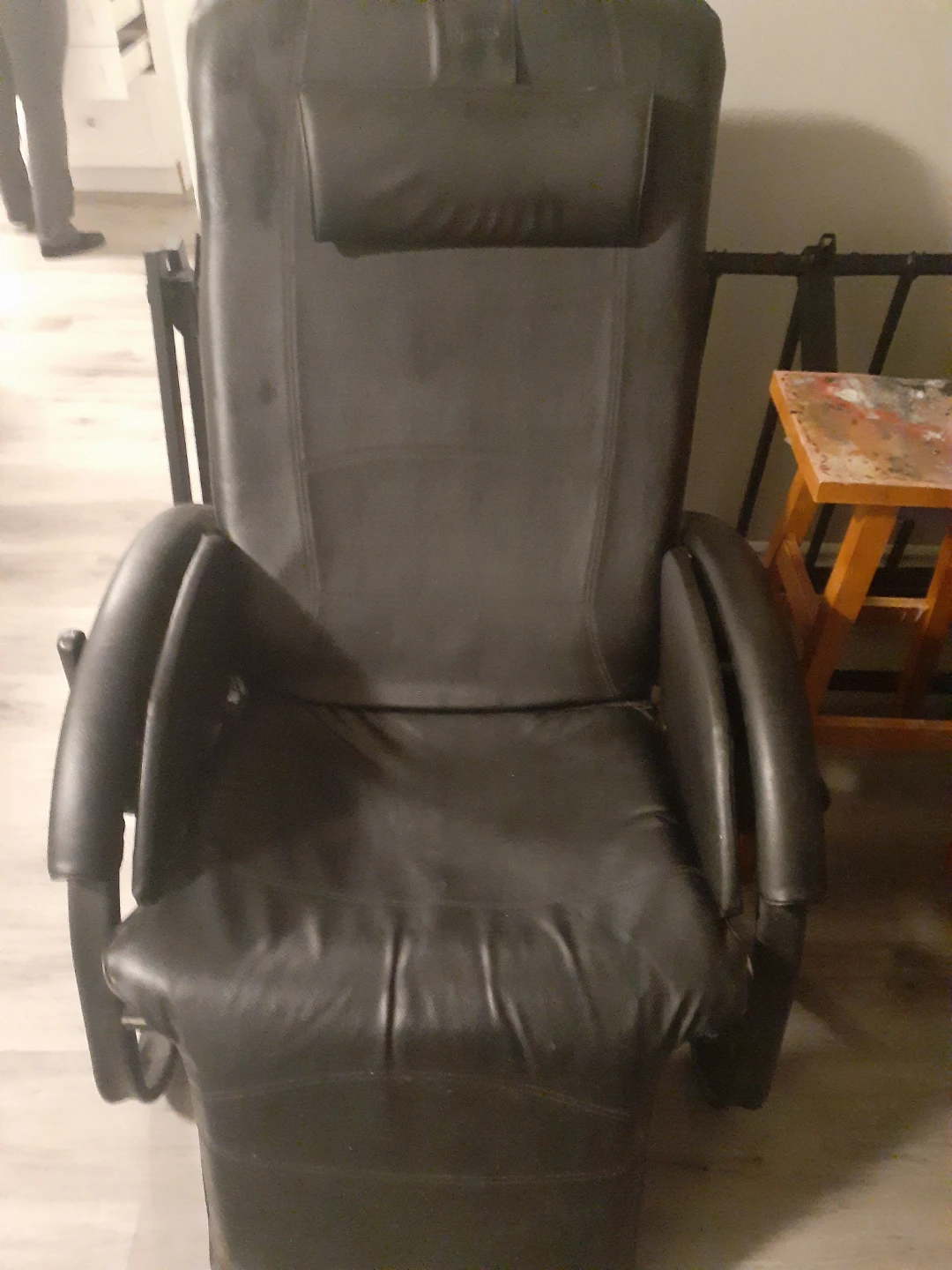 Black Faux Leather Recliner Chair