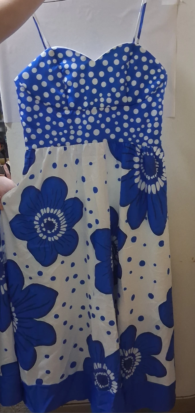 Blue floral and polka dot maxi dress - photo 4
