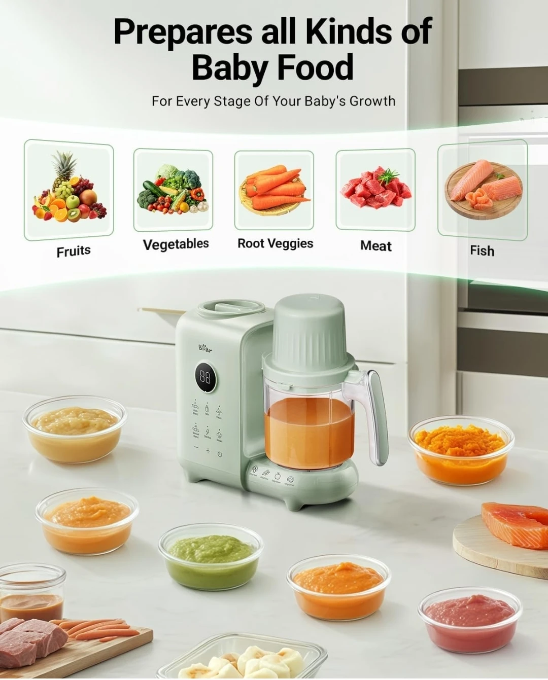 Bear Baby Food Maker Steamer and Blender - photo 2