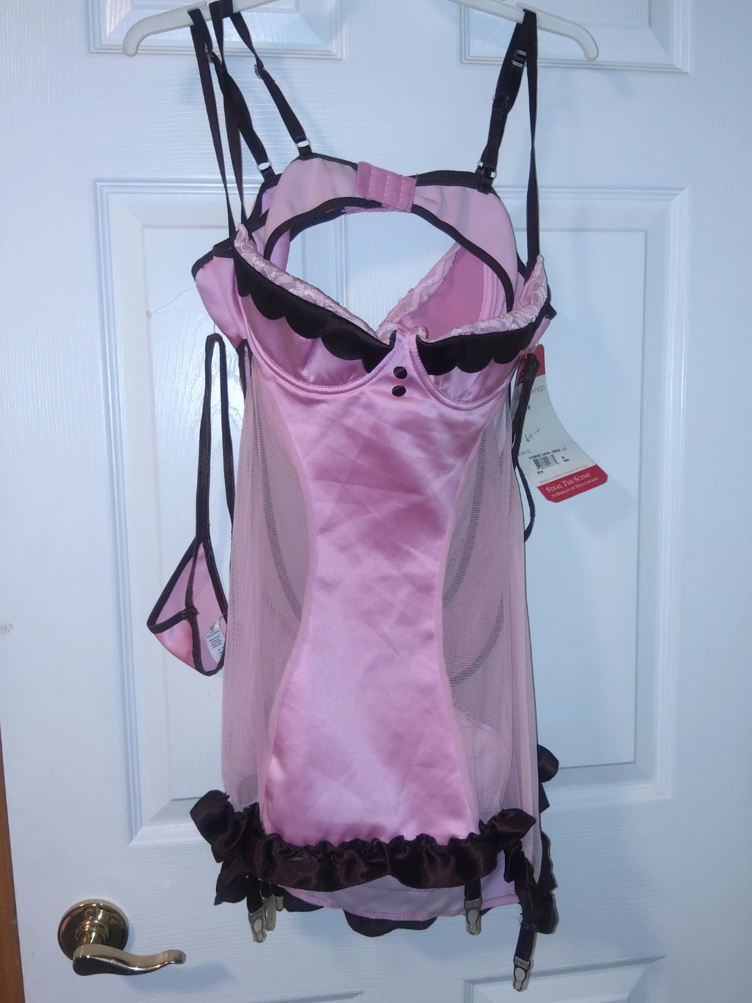 Black Lace Trim Babydoll Lingerie BRAND NEW - photo 4