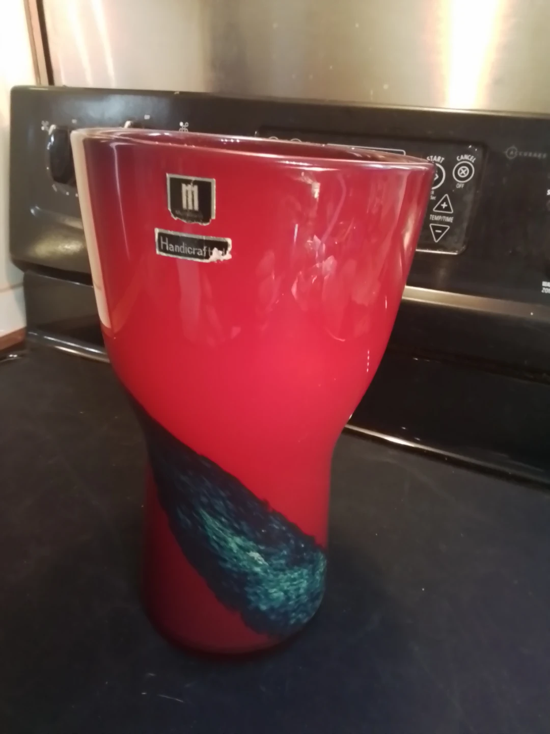 Vintage 1970s Japanese Multi Glass Art Glass Vase - photo 3