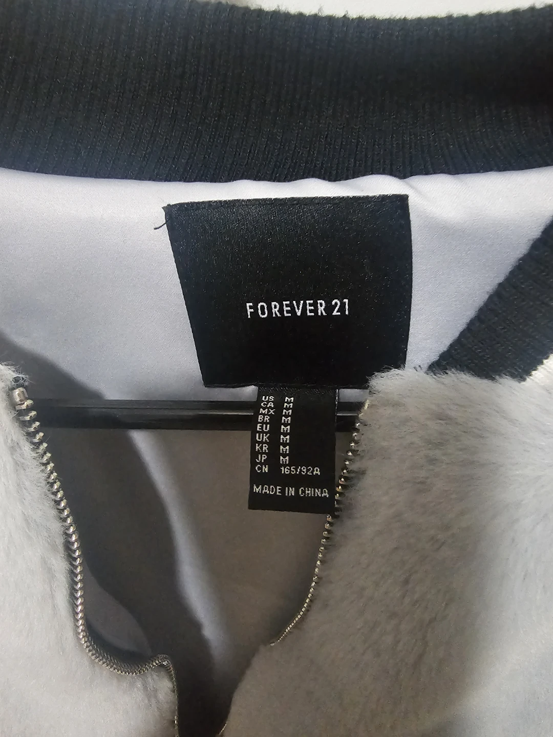 Forever 21 Faux Fur Bomber Jacket - Size M - photo 4